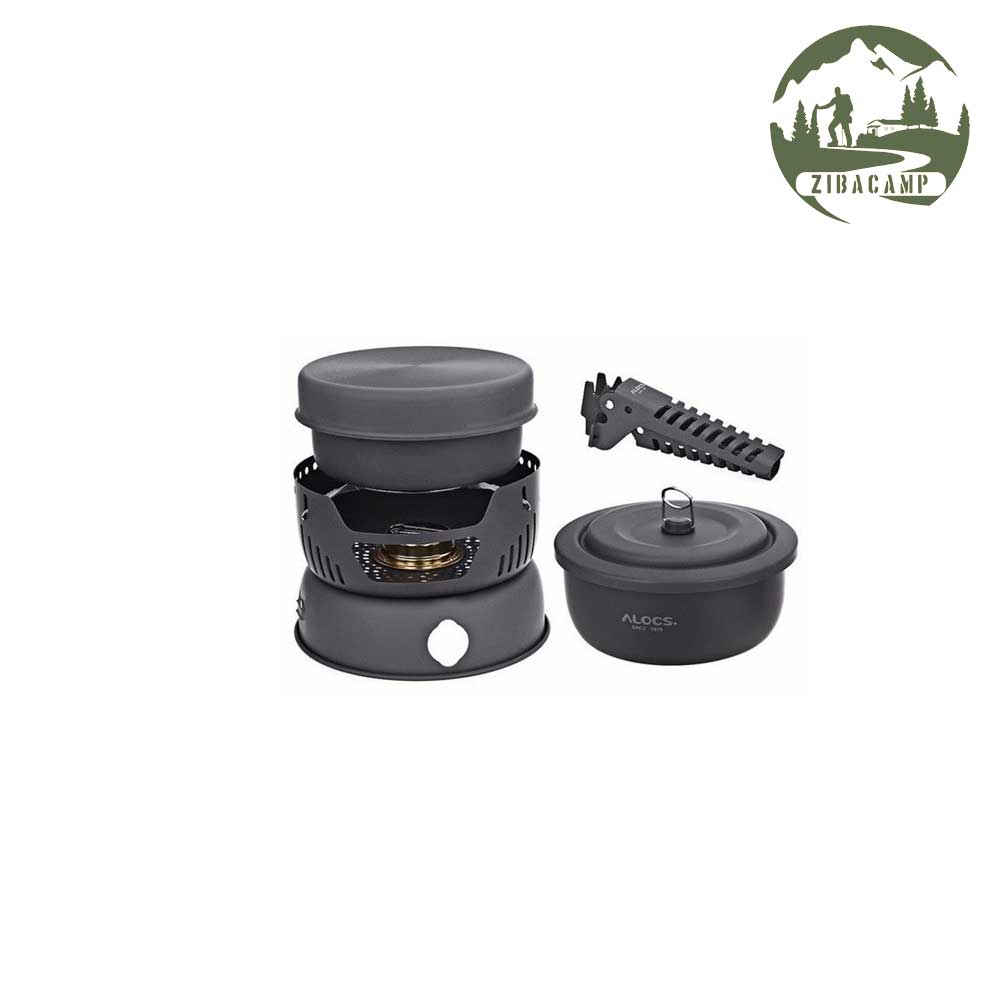 Alocs-CW-C05-Cookware-and-Alcohol-Stove-Set ست ظروف و اجاق الکلی آلوکس مدل CW-C05